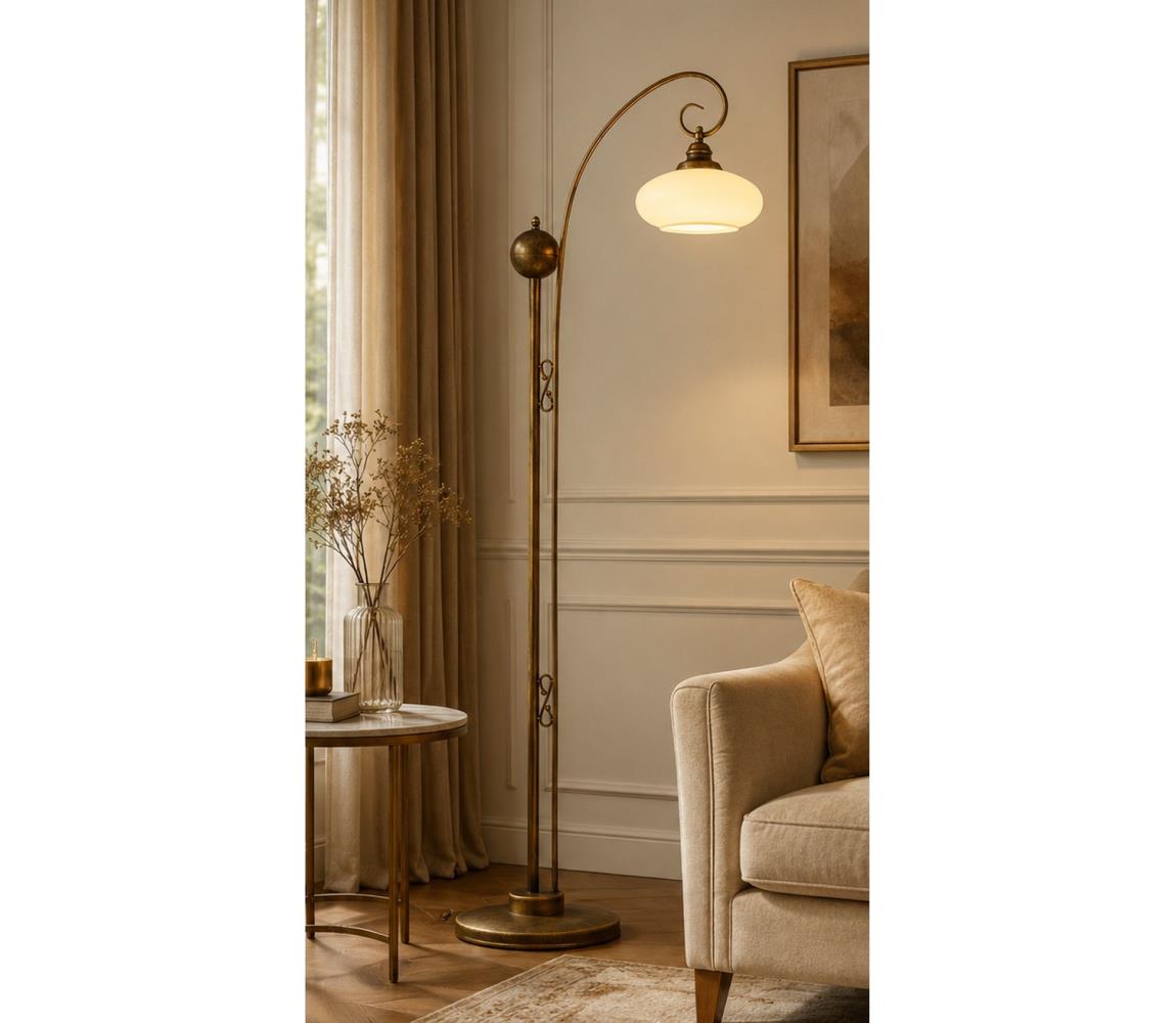 BRILAGI - Stojací lampa MOLLERO 1xE27/15W/230V bronz/patina 2142
