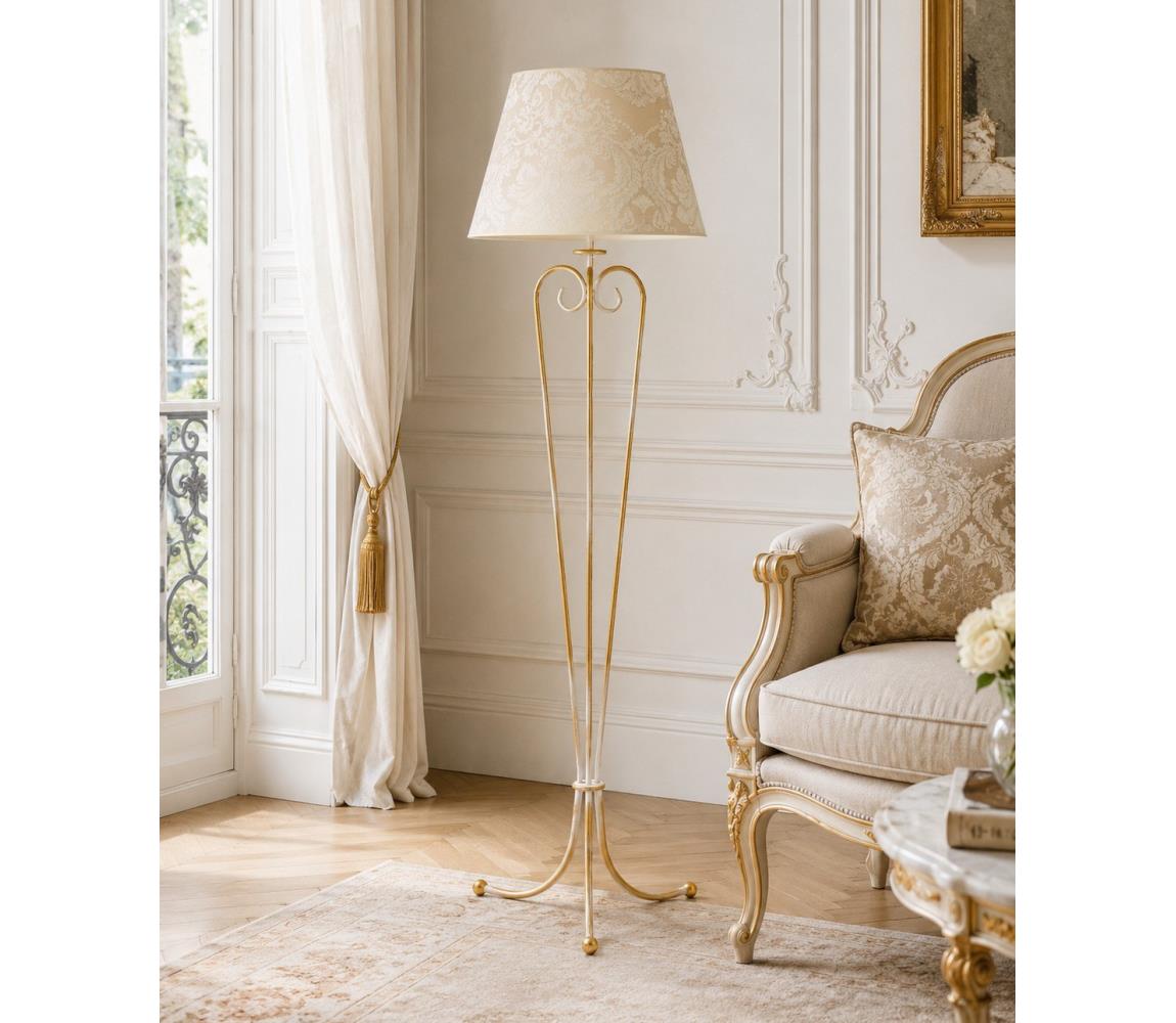 BRILAGI - Stojací lampa SONIA 1xE27/15W/230V krémová/patina 2157