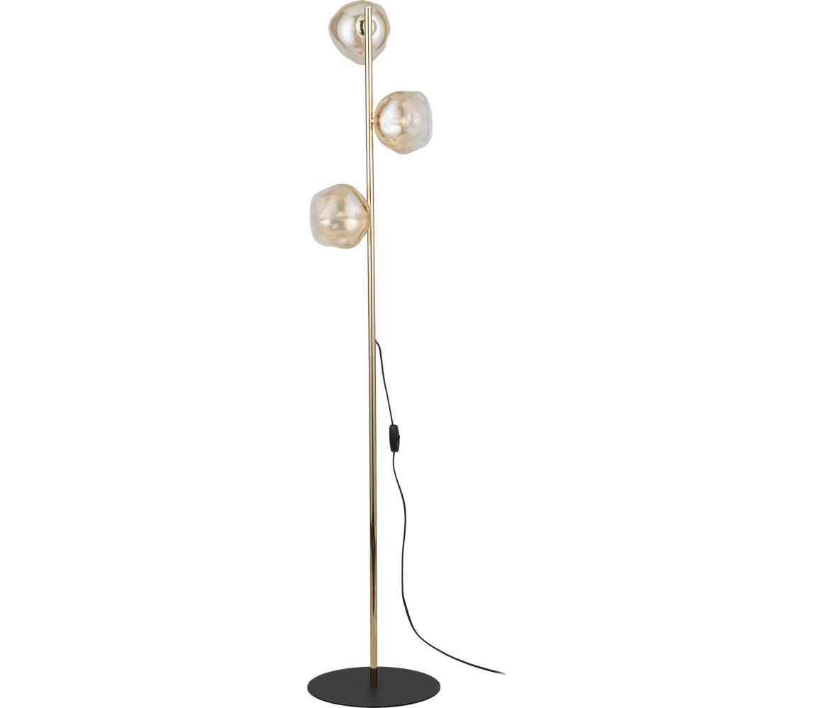Brilagi - Stojací lampa VULCANO 3xG9/8W/230V zlatá/kouřová béžová 16202