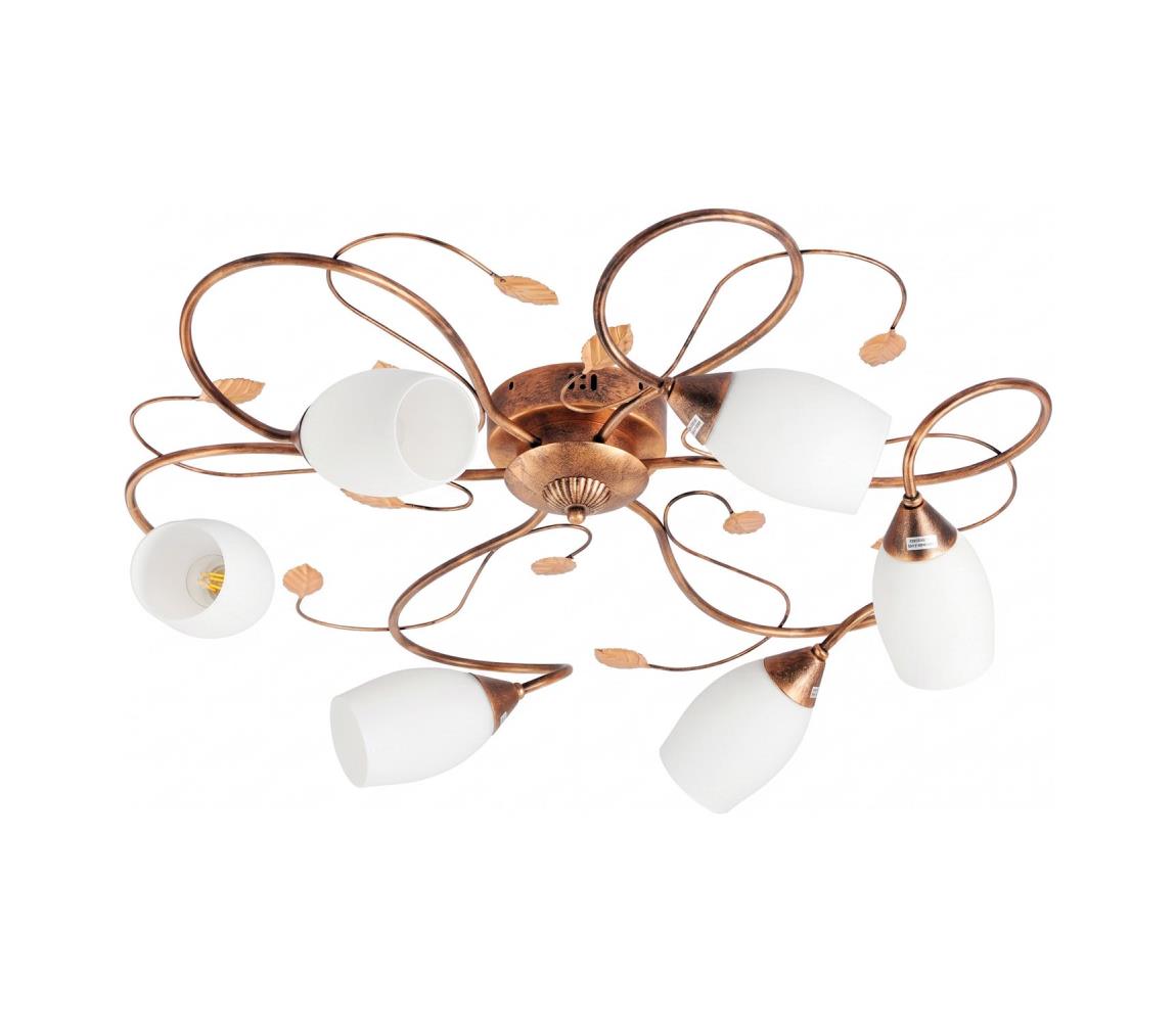 BRILAGI - Stropní svítidlo GRACE 6xE27/40W/230V pr. 79 cm patina/měděná BRSA90697-6C
