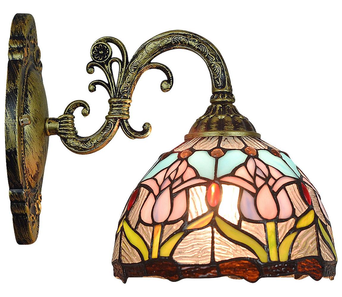Brilagi - Tiffany vitrážová nástěnná lampa LORAS 1xE27/40W/230V 63010