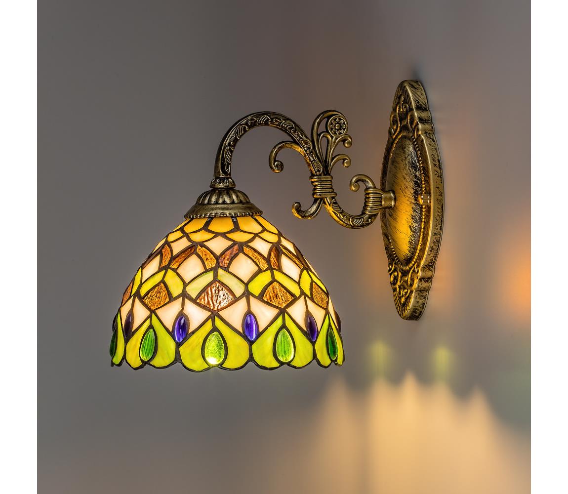 Brilagi - Tiffany vitrážová nástěnná lampa MARGARET 1xE27/40W/230V 63066