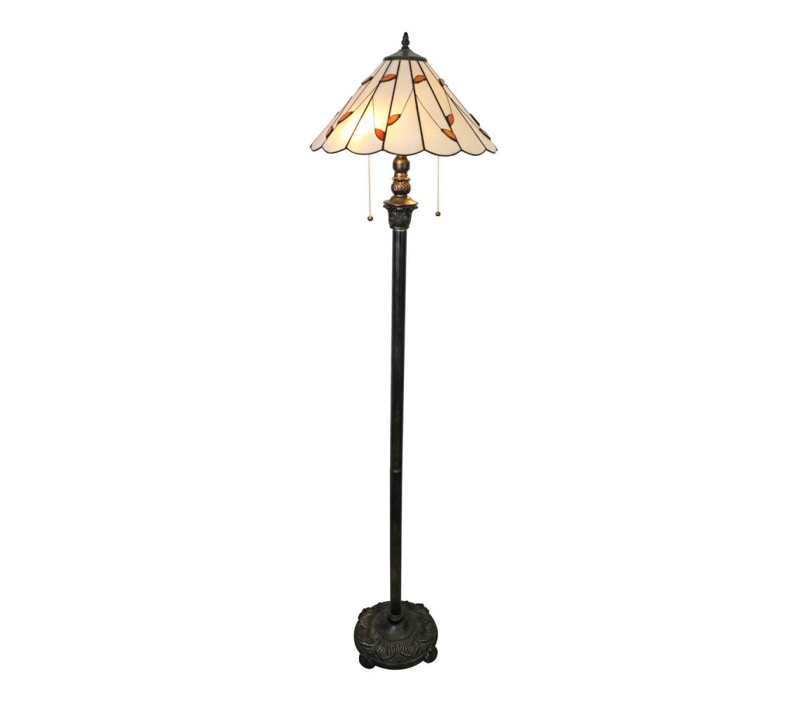 Brilagi - Tiffany vitrážová stojací lampa FOLIA 2xE27/60W/230V BRF-B015