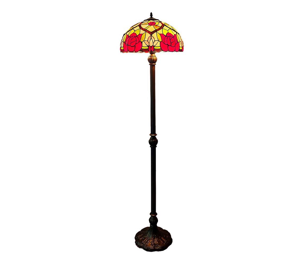 Brilagi - Tiffany vitrážová stojací lampa GARLAN 2xE27/60W/230V 63014