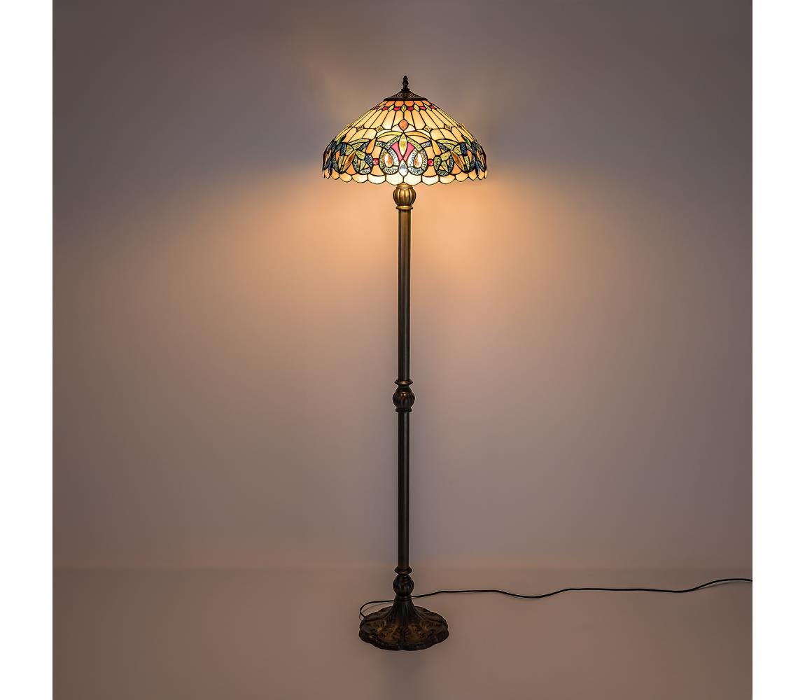 Brilagi - Tiffany vitrážová stojací lampa LUISA 2xE27/60W/230V 63071