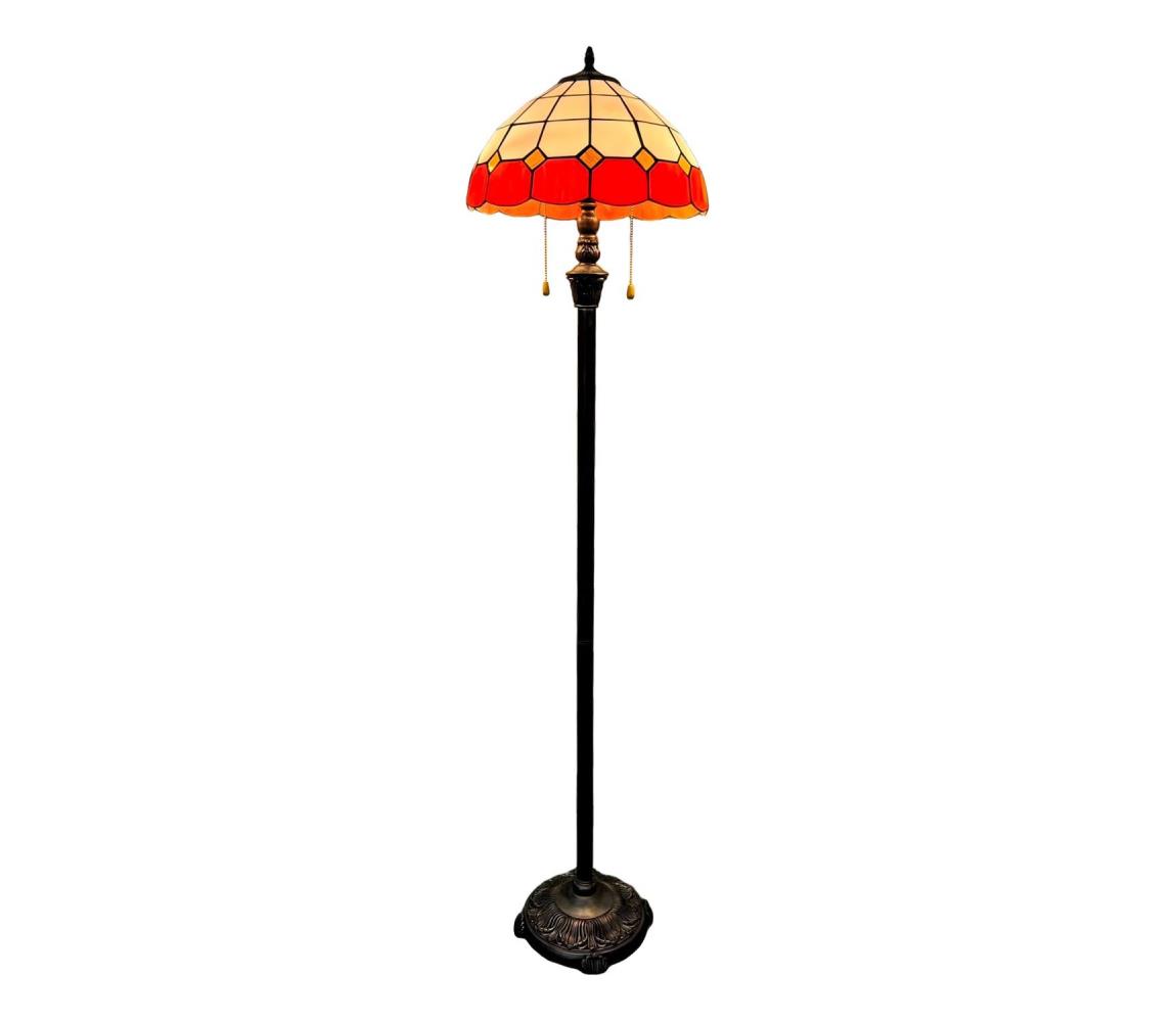Brilagi - Tiffany vitrážová stojací lampa SIENNA 2xE27/60W/230V BRF-8008