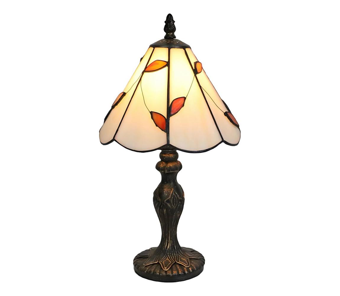 Brilagi - Tiffany vitrážová stolní lampa FOLIA 1xE27/60W/230V BRT-B015A