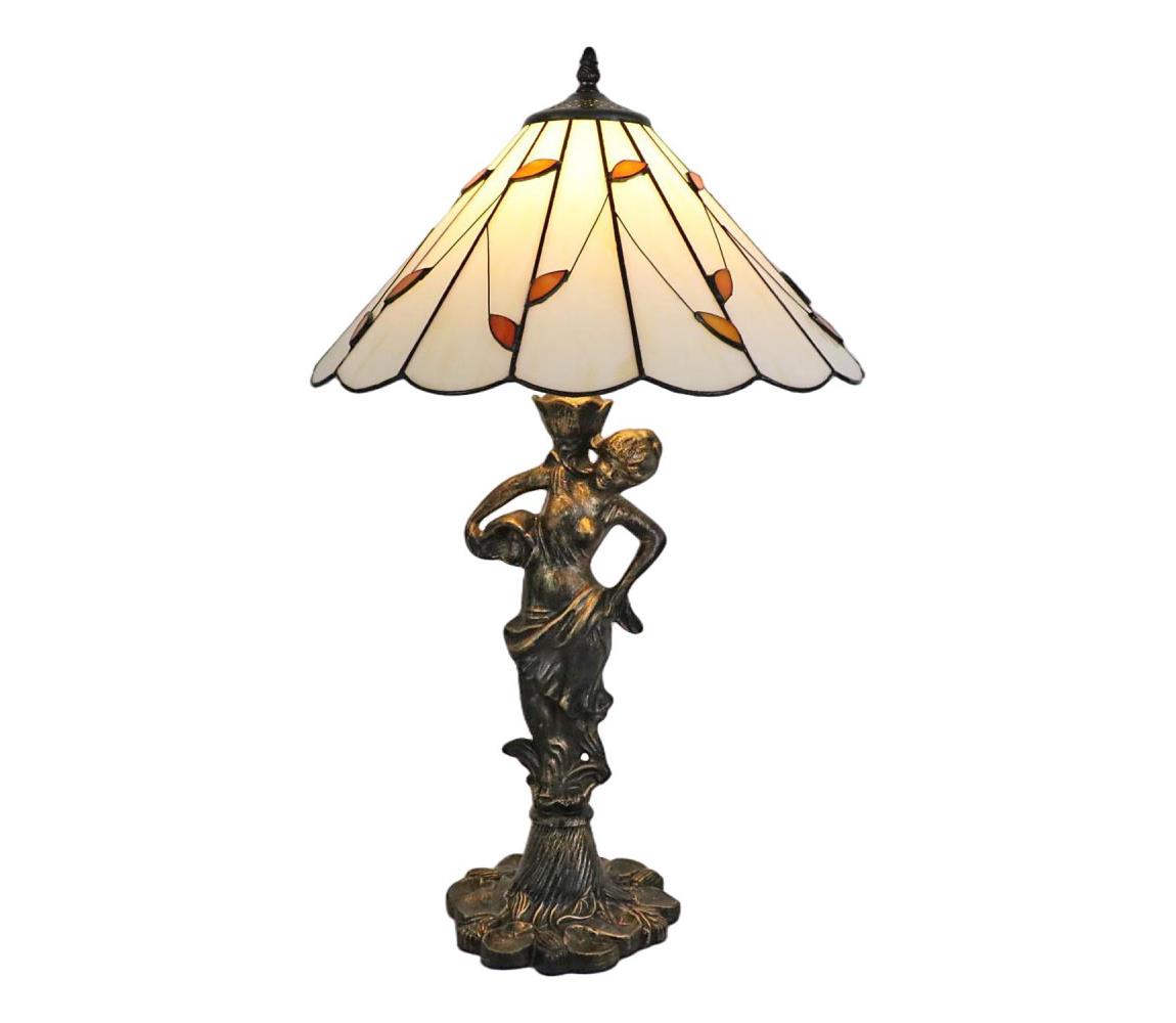 Brilagi - Tiffany vitrážová stolní lampa FOLIA 1xE27/60W/230V BRT-B015D