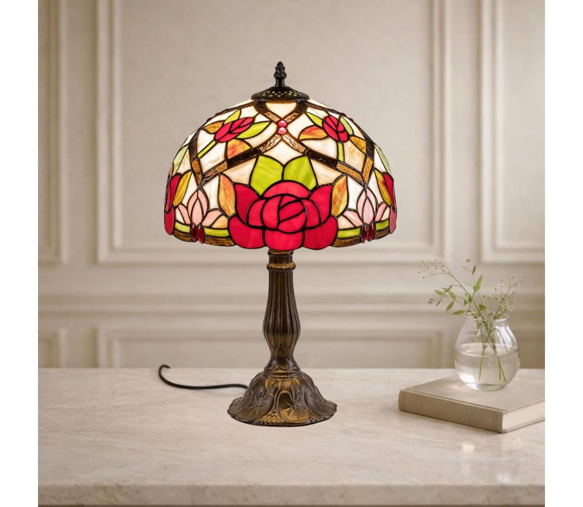 Brilagi - Tiffany vitrážová stolní lampa GARLAN 1xE27/40W/230V 63060
