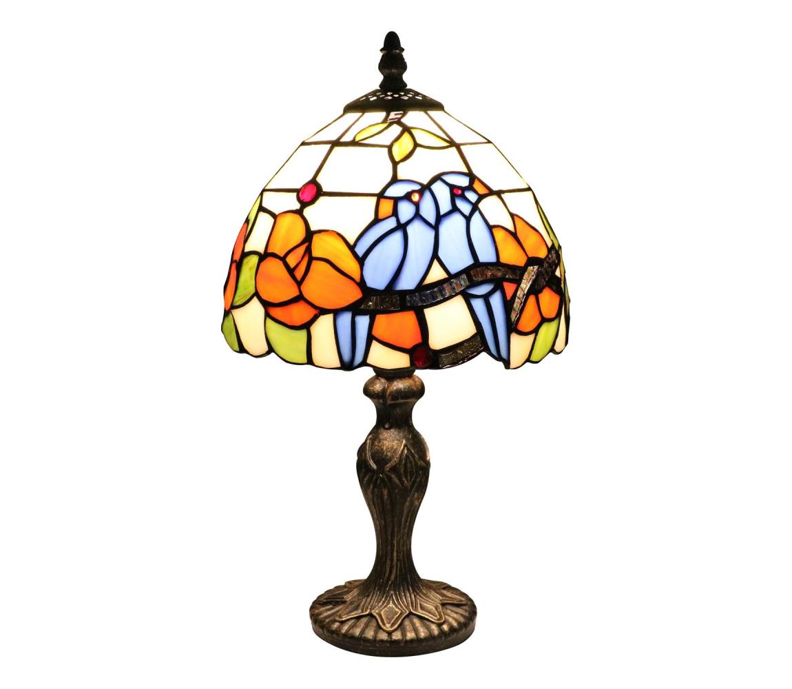 Brilagi - Tiffany vitrážová stolní lampa JUNGLE 1xE27/60W/230V BRT-12003A
