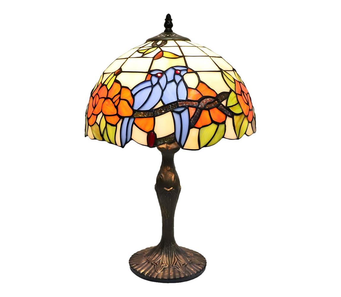 Brilagi - Tiffany vitrážová stolní lampa JUNGLE 1xE27/60W/230V BRT-12003B