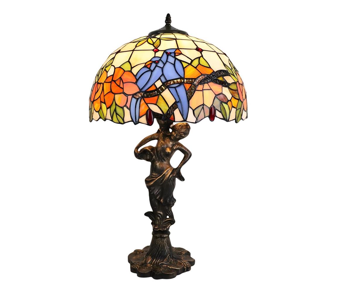 Brilagi - Tiffany vitrážová stolní lampa JUNGLE 1xE27/60W/230V BRT-12003D