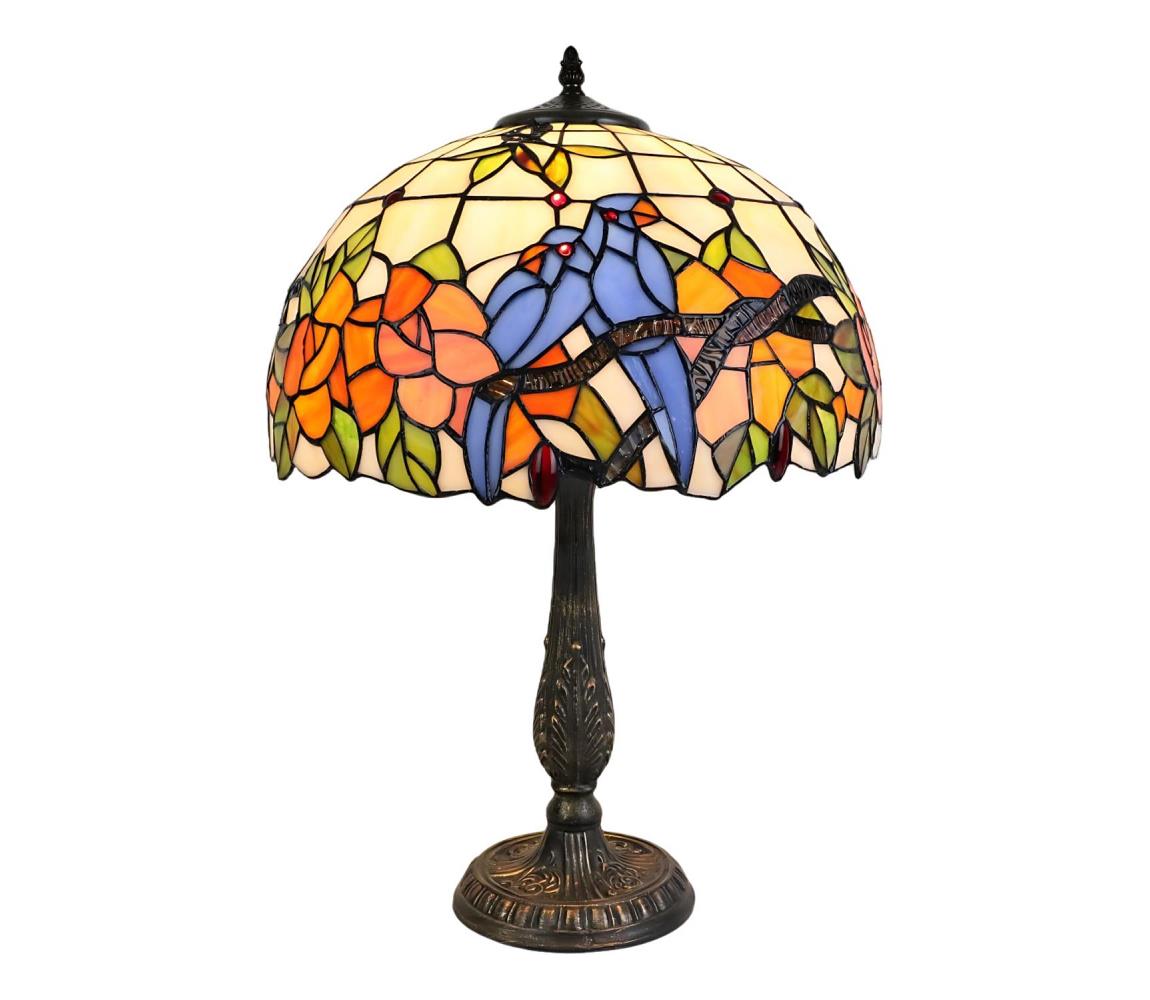 Brilagi - Tiffany vitrážová stolní lampa JUNGLE 2xE27/60W/230V BRT-12003C