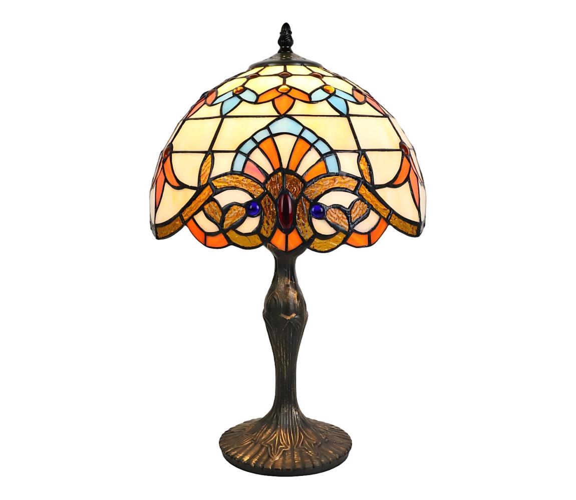 Brilagi - Tiffany vitrážová stolní lampa MIRABELLA 1xE27/60W/230V BRT-12028B
