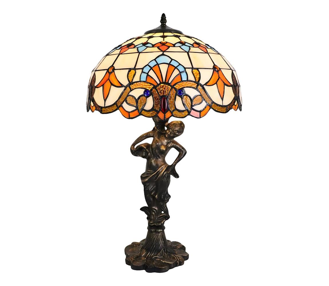Brilagi - Tiffany vitrážová stolní lampa MIRABELLA 1xE27/60W/230V BRT-12028D