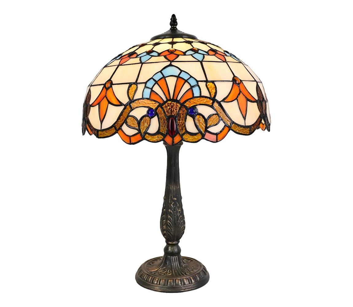 Brilagi - Tiffany vitrážová stolní lampa MIRABELLA 2xE27/60W/230V BRT-12028C