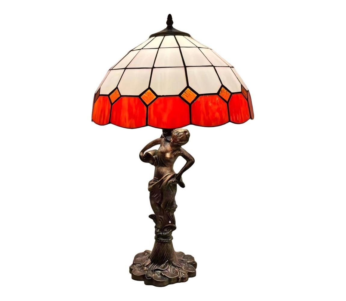 Brilagi - Tiffany vitrážová stolní lampa SIENNA 1xE27/60W/230V BRT-8008D