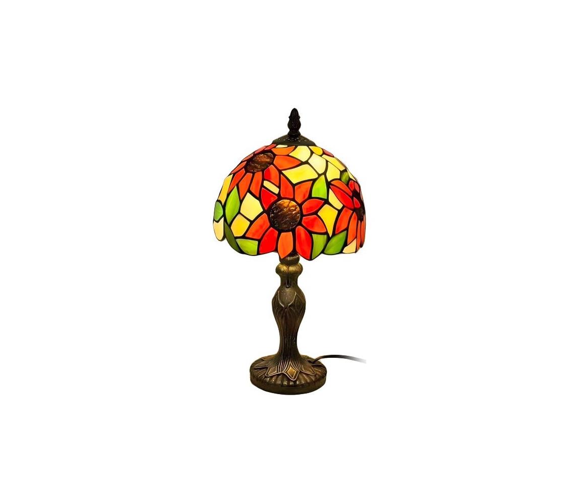 Brilagi - Tiffany vitrážová stolní lampa SUNFLOWER 1xE27/60W/230V BRT-8004A