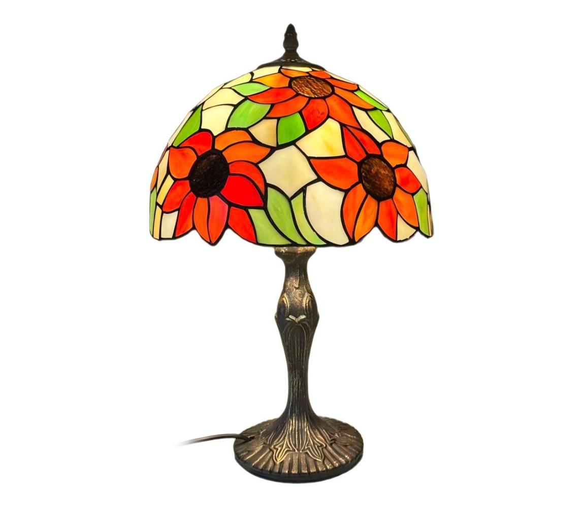 Brilagi - Tiffany vitrážová stolní lampa SUNFLOWER 1xE27/60W/230V BRT-8004B