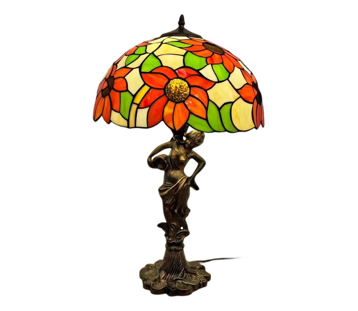 Brilagi - Tiffany vitrážová stolní lampa SUNFLOWER 1xE27/60W/230V BRT-8004D