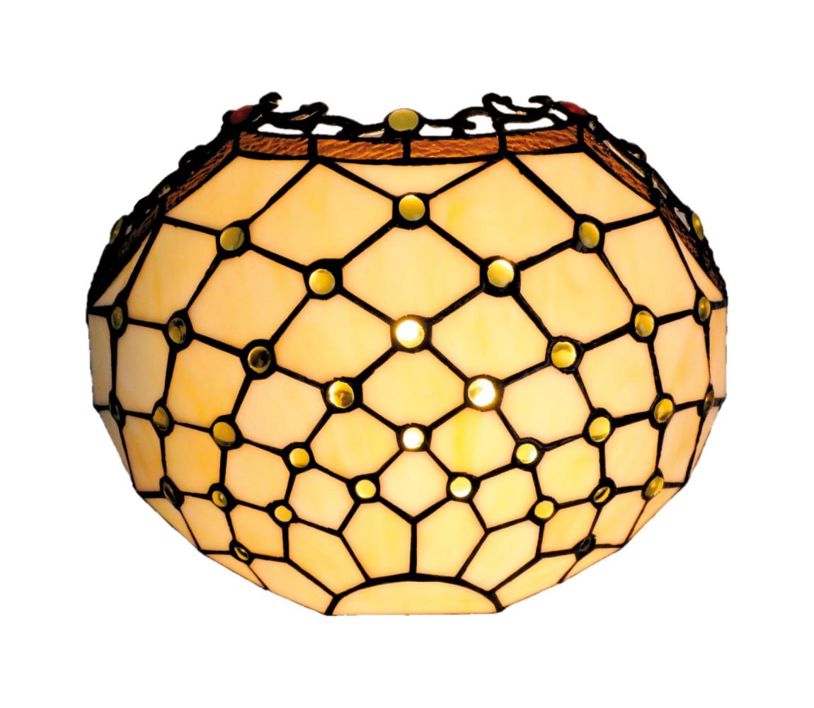 Brilagi - Tiffany vitrážové nástěnné svítidlo IVORY 1xE14/40W/230V BRW-12016B