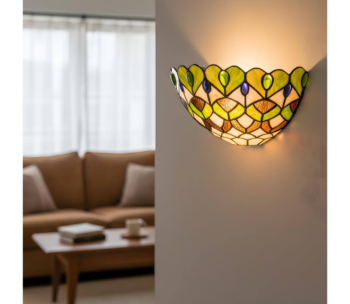 Brilagi - Tiffany vitrážové nástěnné svítidlo MARGARET 1xE27/40W/230V 63067