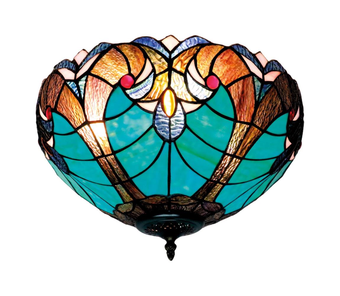 BRILAGI - Tiffany vitrážové stropní svítidlo CORAL 2xE27/60W/230V pr. 40 cm BRC-26415