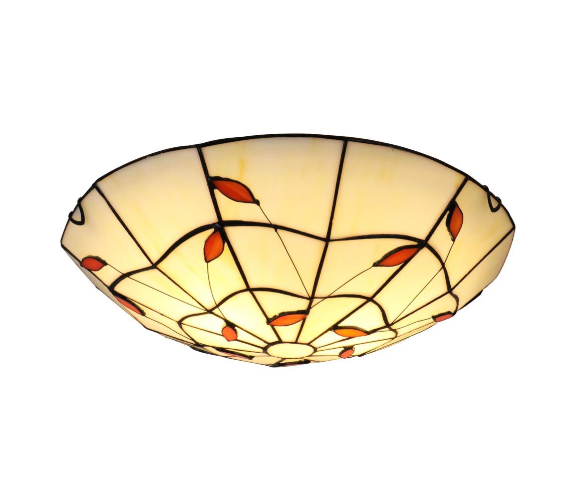 Brilagi - Tiffany vitrážové stropní svítidlo FOLIA 2xE27/60W/230V pr. 40 cm BRC-B015