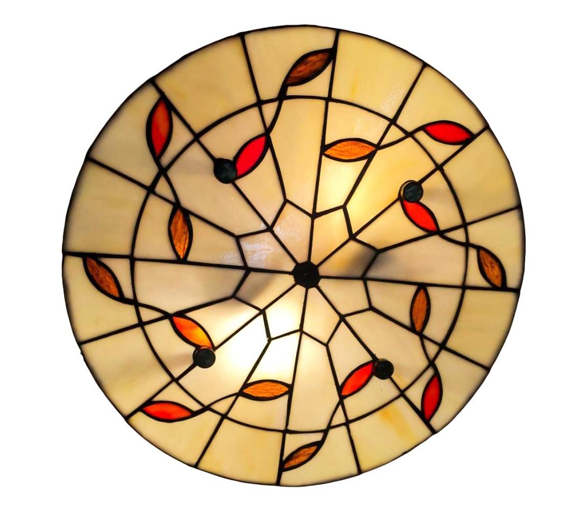 Brilagi - Tiffany vitrážové stropní svítidlo FOLIA 3xE27/60W/230V pr. 40 cm BRC-B015A
