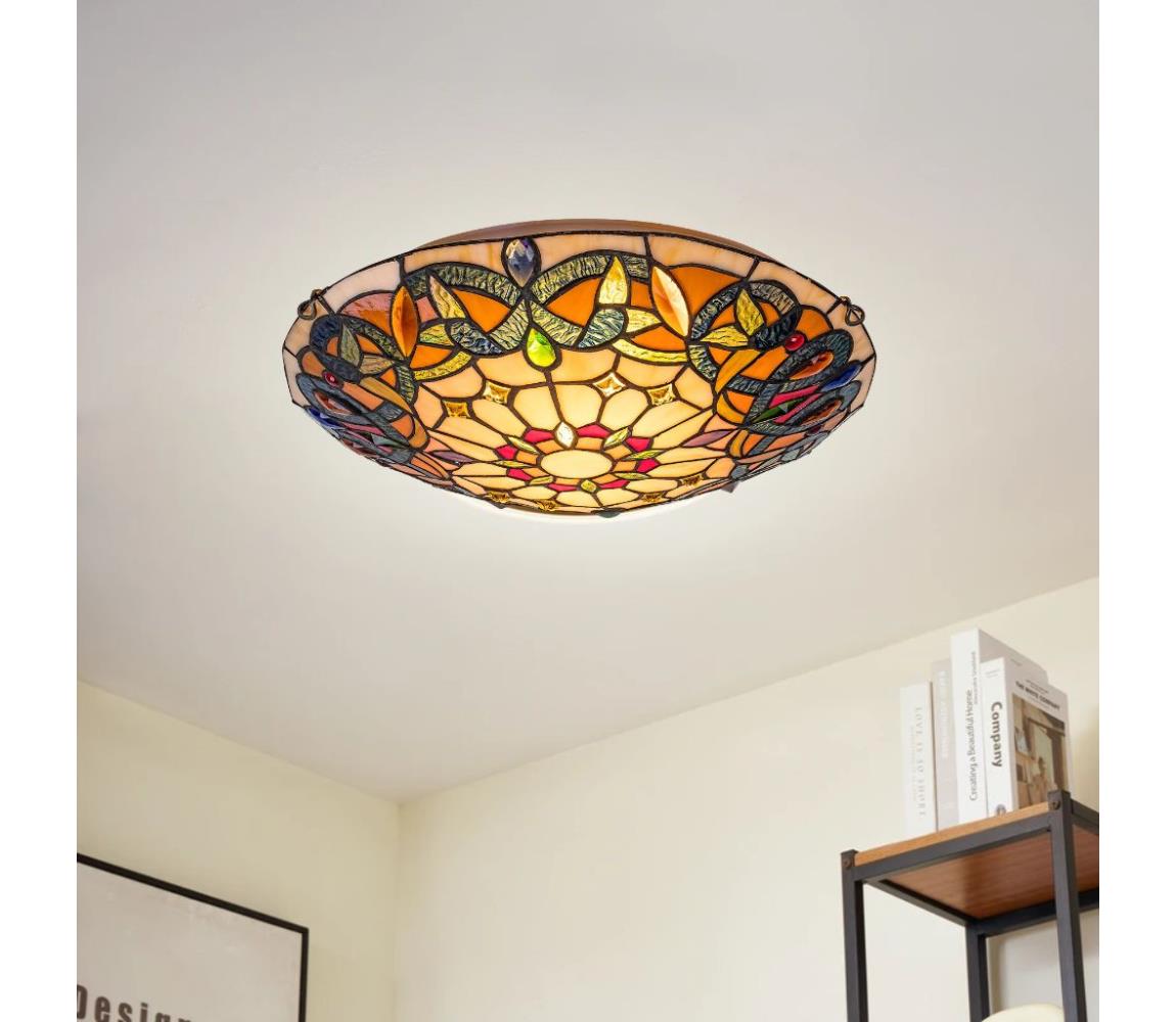 Brilagi - Tiffany vitrážové stropní svítidlo LUISA 2xE27/60W/230V pr. 40 cm 63072