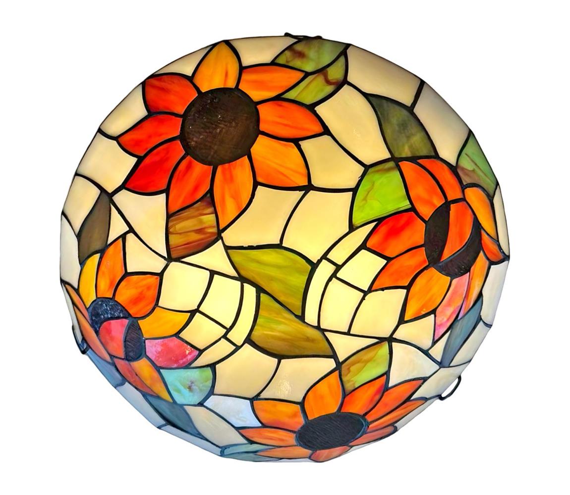 Brilagi - Tiffany vitrážové stropní svítidlo SUNFLOWER 2xE27/60W/230V pr. 40 cm BRC-8004
