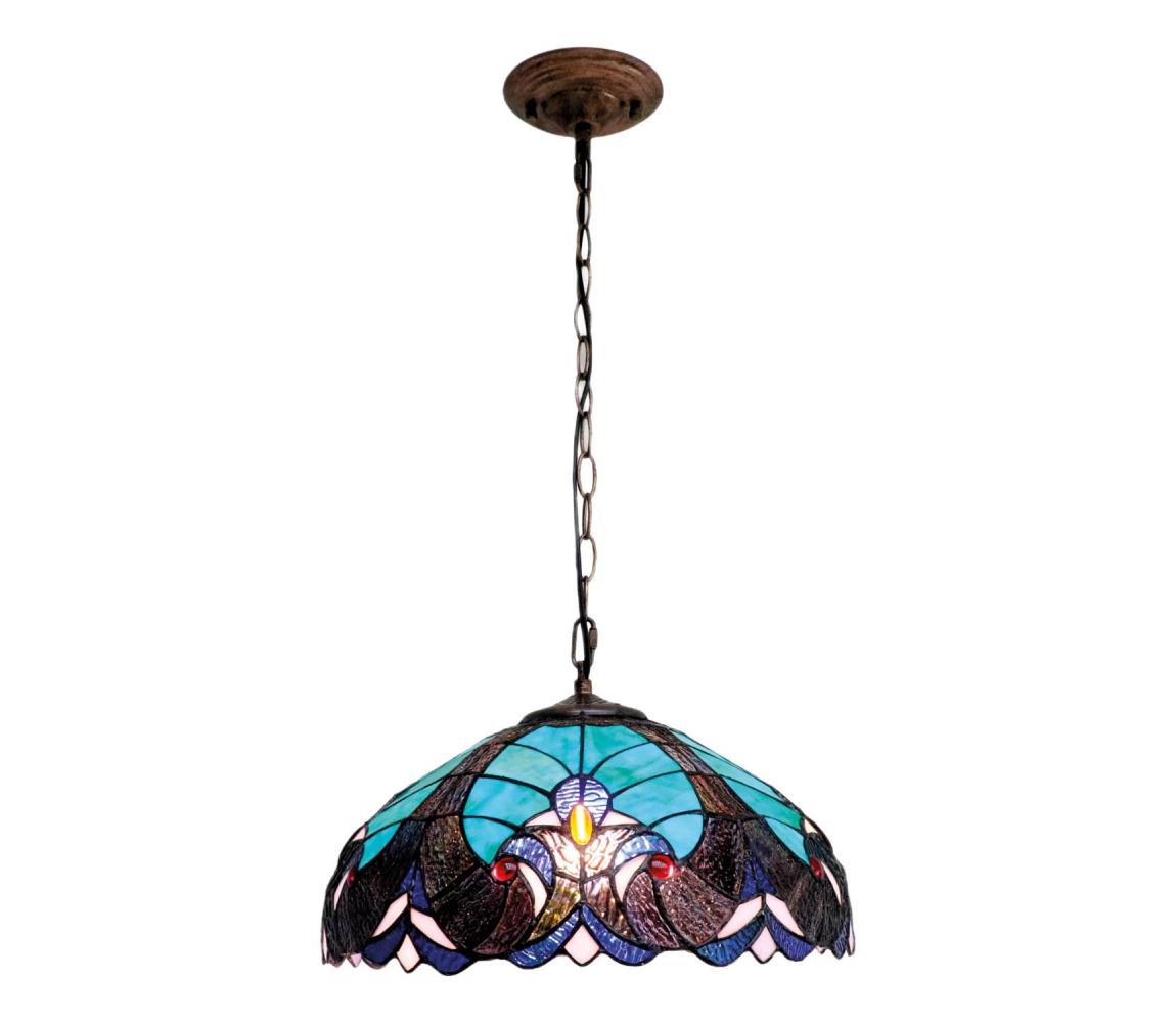 BRILAGI - Tiffany vitrážový lustr na řetězu CORAL 1xE27/60W/230V pr. 40 cm BRP-26415A