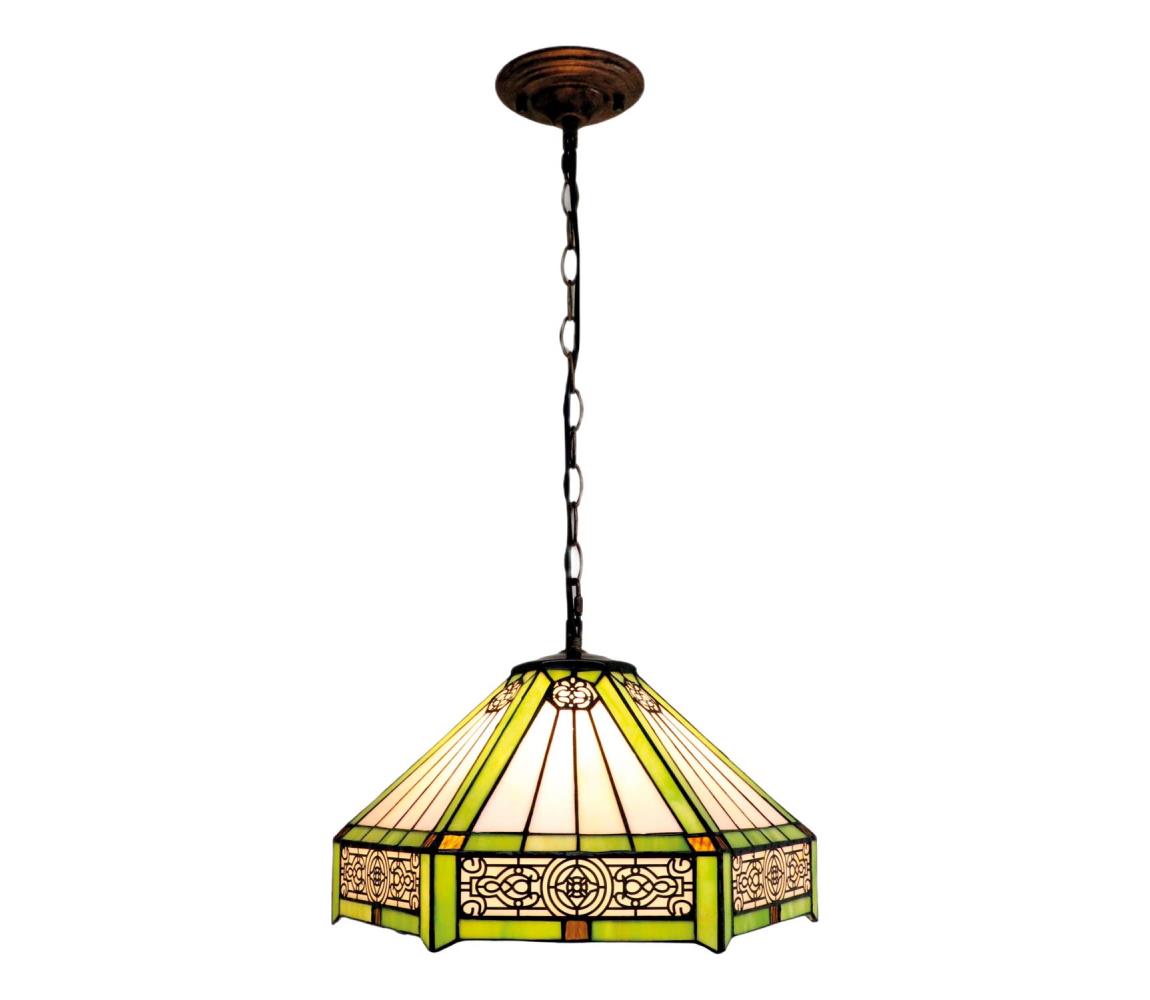BRILAGI - Tiffany vitrážový lustr na řetězu EMERALD 1xE27/60W/230V pr. 40 cm BRP-26414A