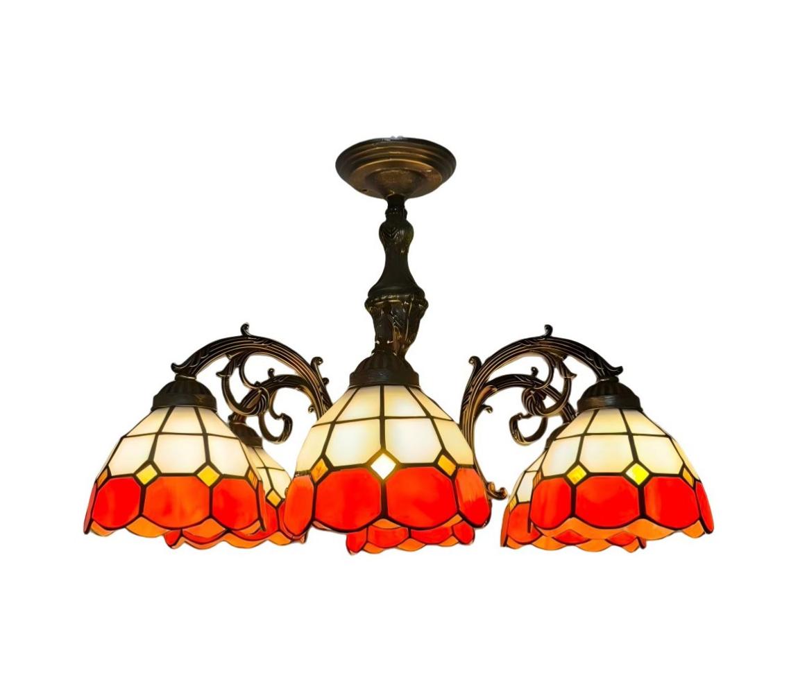 Brilagi - Tiffany vitrážový přisazený lustr SIENNA 6xE27/60W/230V pr. 60 cm BRD-8008