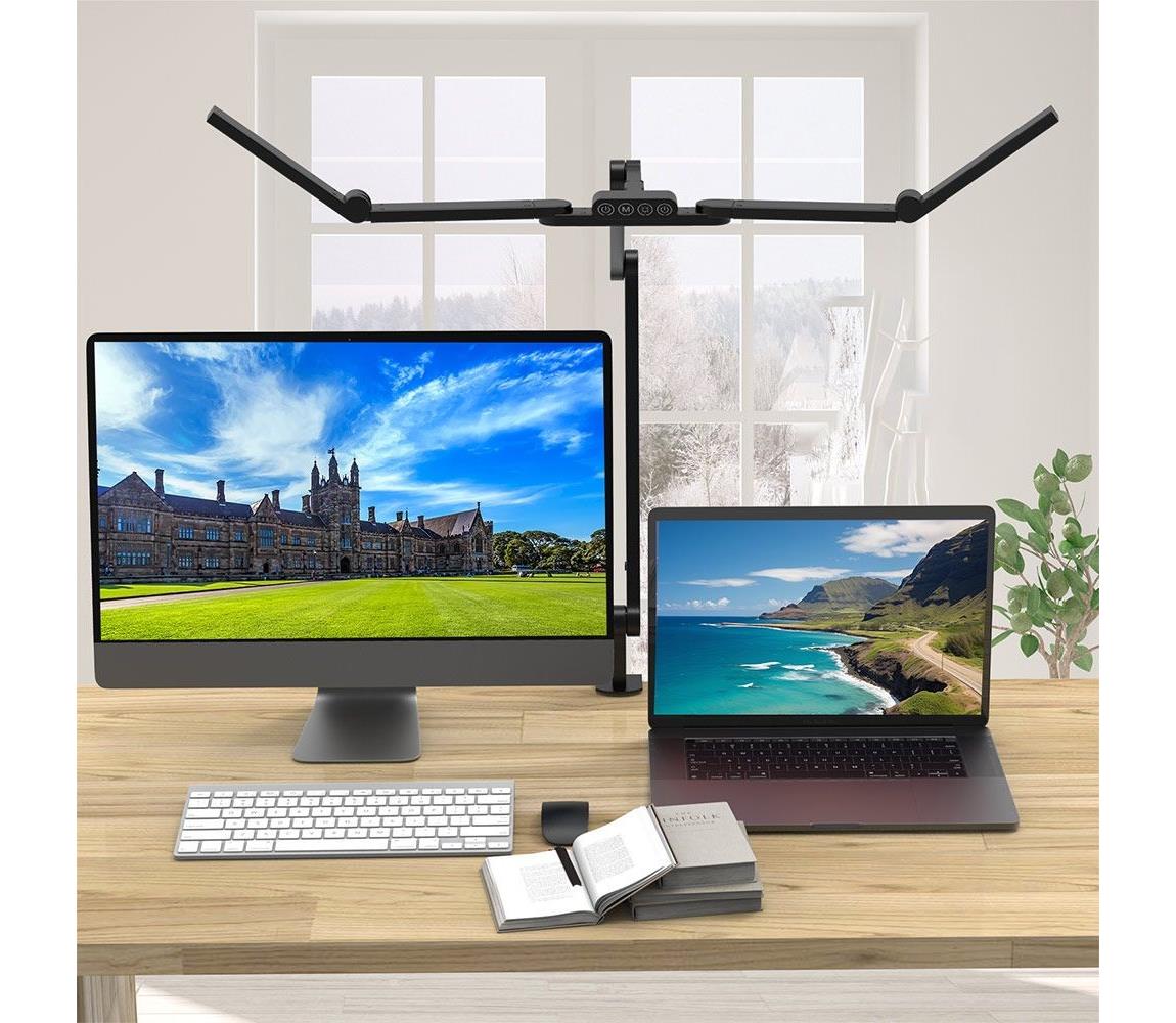 Brilagi-LED Stmívatelná flexibilní stolní lampa VARIO LED/24W/230V 3000-6500 čer 