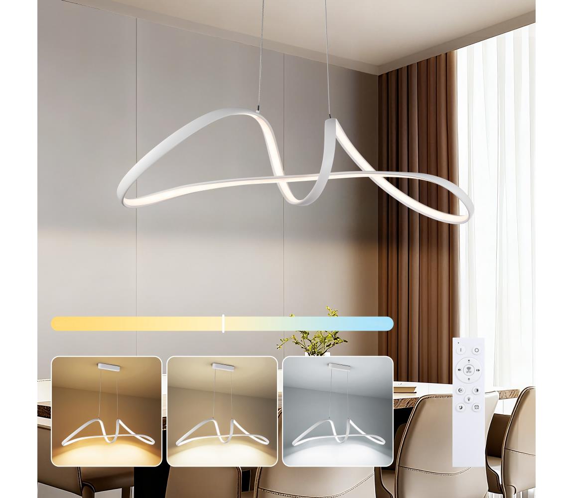 Brilagi-LED Stmívatelný lustr na lanku TWISTER LED/60W/230V 3000-6000K bílá+DO BRI486