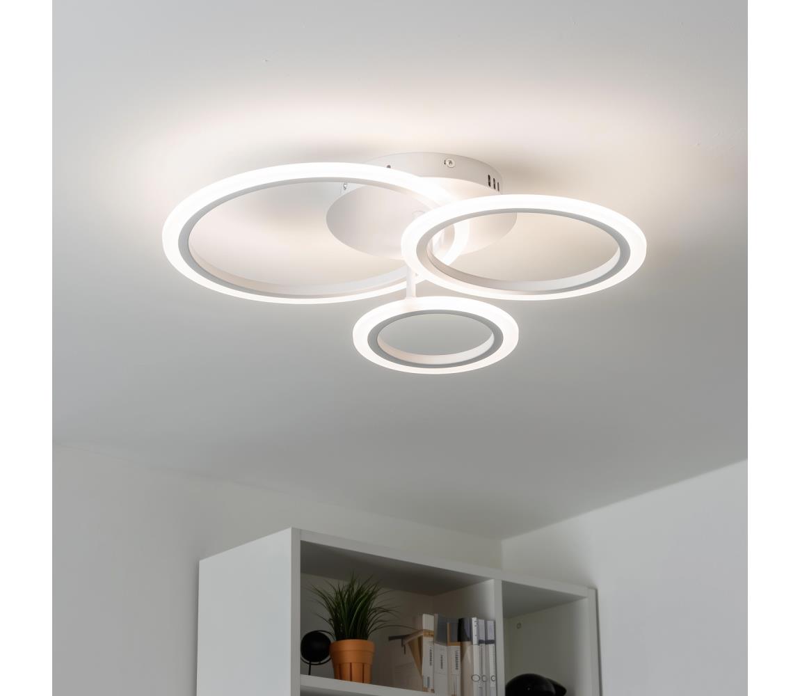 Brilagi-LED Stmívatelný přisazený lustr ORBITS LED/40W/230V 3000-6500K bílá + DO BG-J3340/W