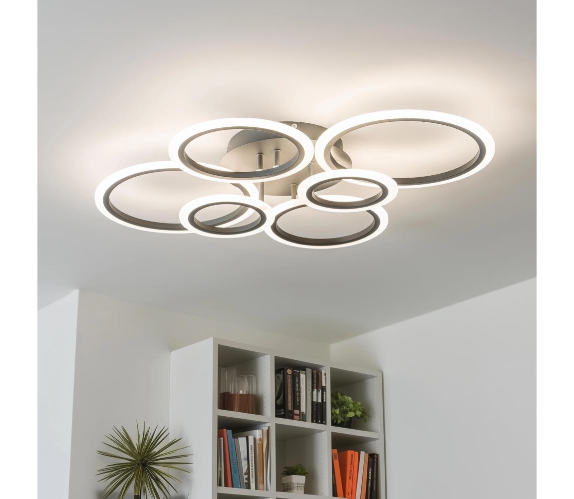 Brilagi-LED Stmívatelný přisazený lustr ORBITS LED/85W/230V 3000-6500K antr + DO BG-J3323/S