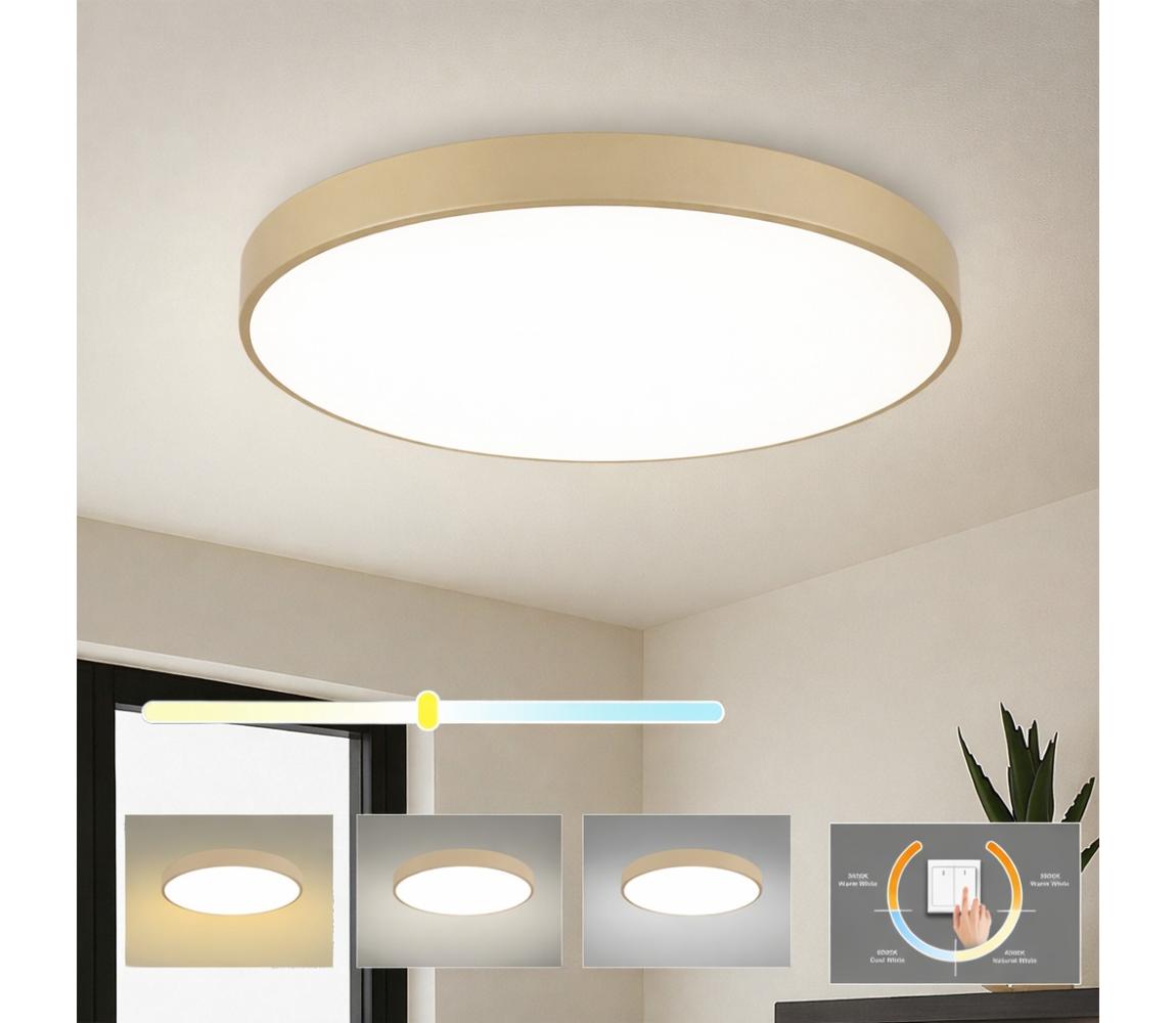 Brilagi-LED Stropní svítidlo POOL LED/100W/230V 3000/4000/6000K pr. 80 cm béžová BRI562