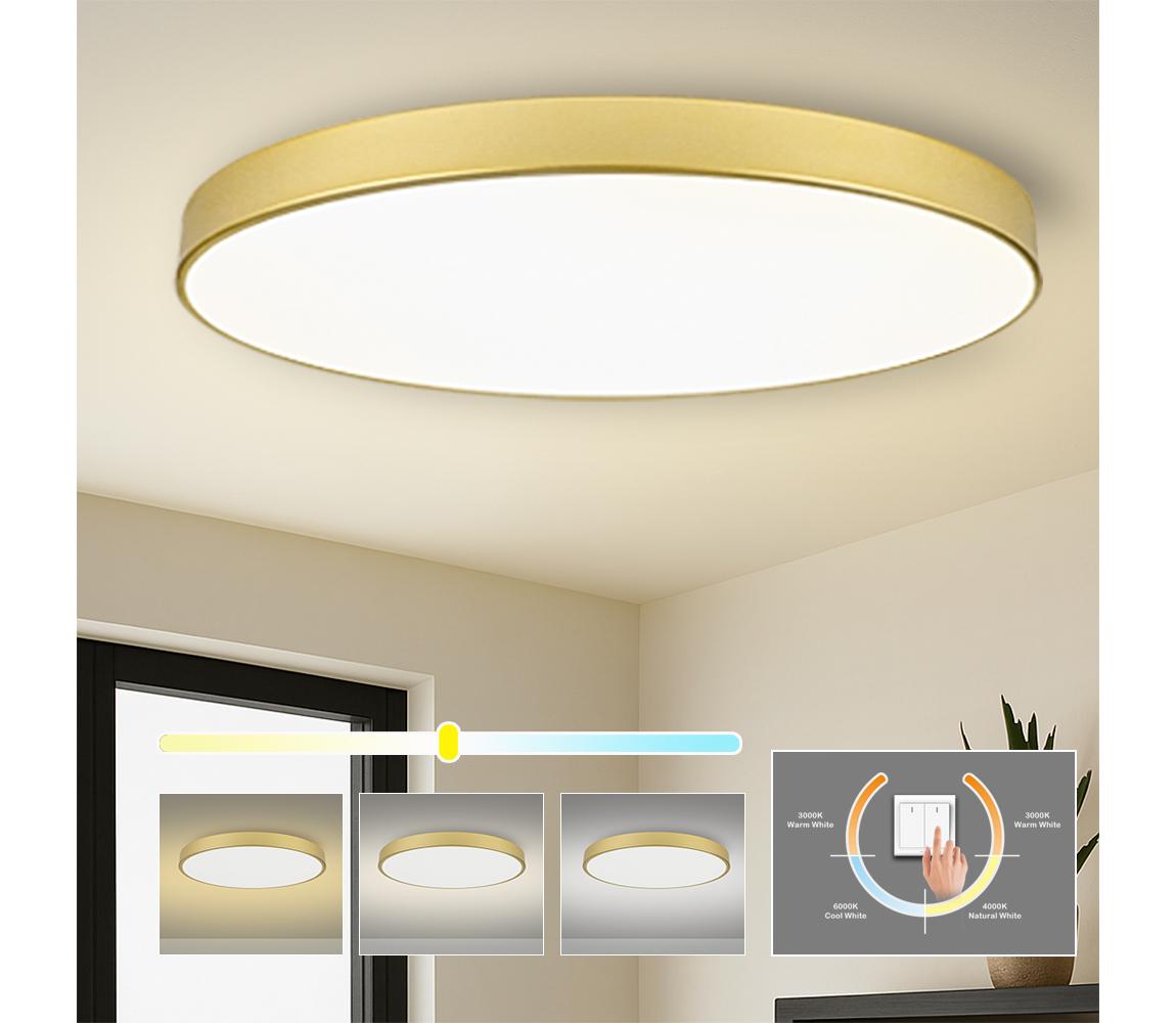 Brilagi-LED Stropní svítidlo POOL LED/180W/230V 3000/4000/6000K pr. 120 cm zlatá BRI571