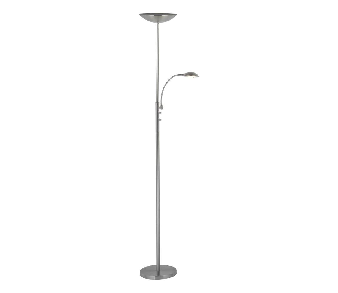 Brilliant - LED Stmívatelná stojací lampa ROSANNA 2xLED/13W/230V matný chrom G93011/13
