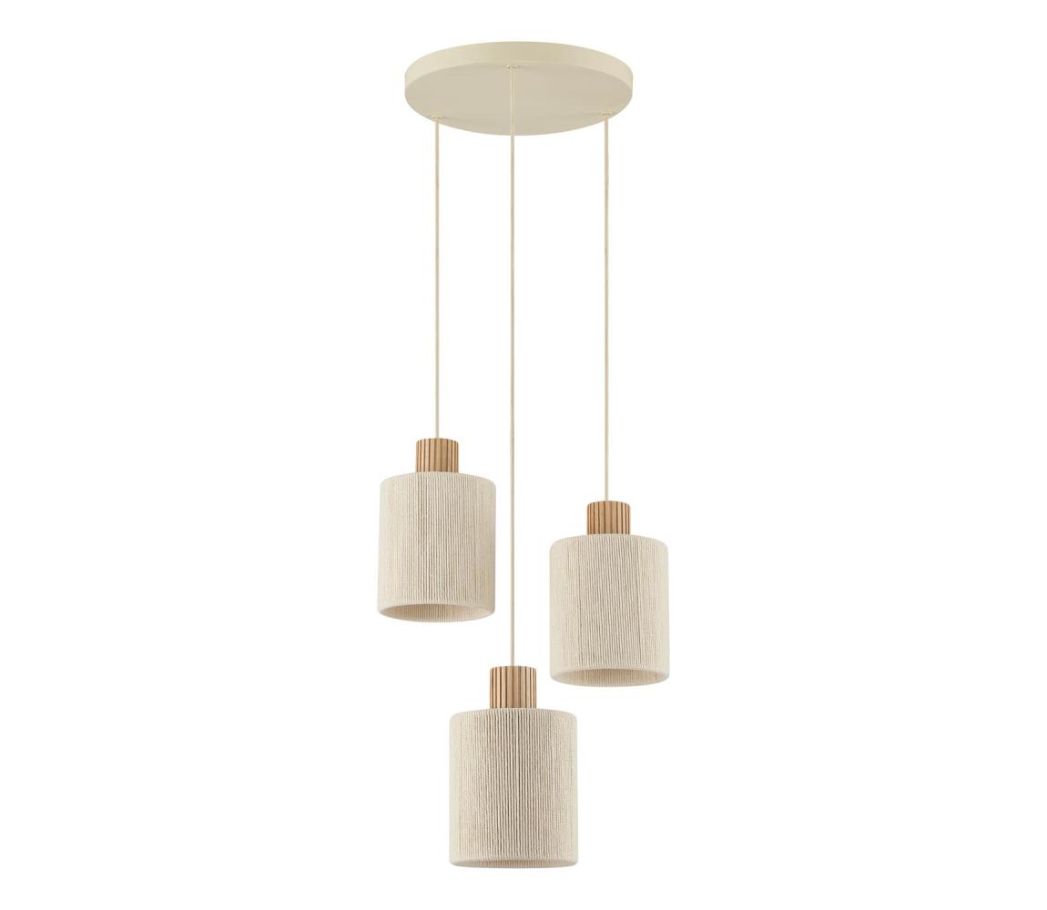 Brilliant - Lustr na lanku ARLO 3xE27/20W/230V pr. 40 cm krémová 51521/28