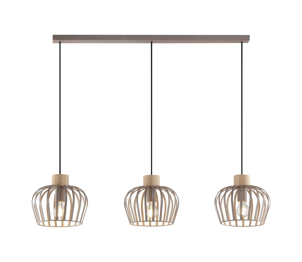 Brilliant - Lustr na lanku NORDIC CAGE 3xE27/20W/230V béžová 51553/22
