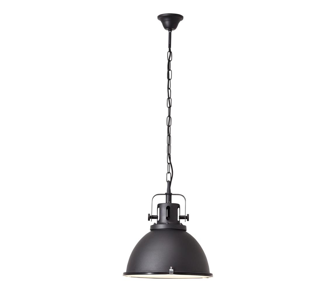Brilliant - Lustr na řetězu JESPER GLAS 1xE27/60W/230V černá 23772/06
