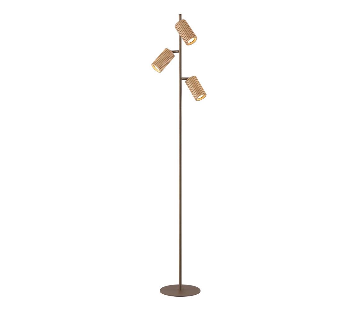 Brilliant - Stojací lampa LAKEWOOD 3xGU10/10W/230V hnědá 70325/20