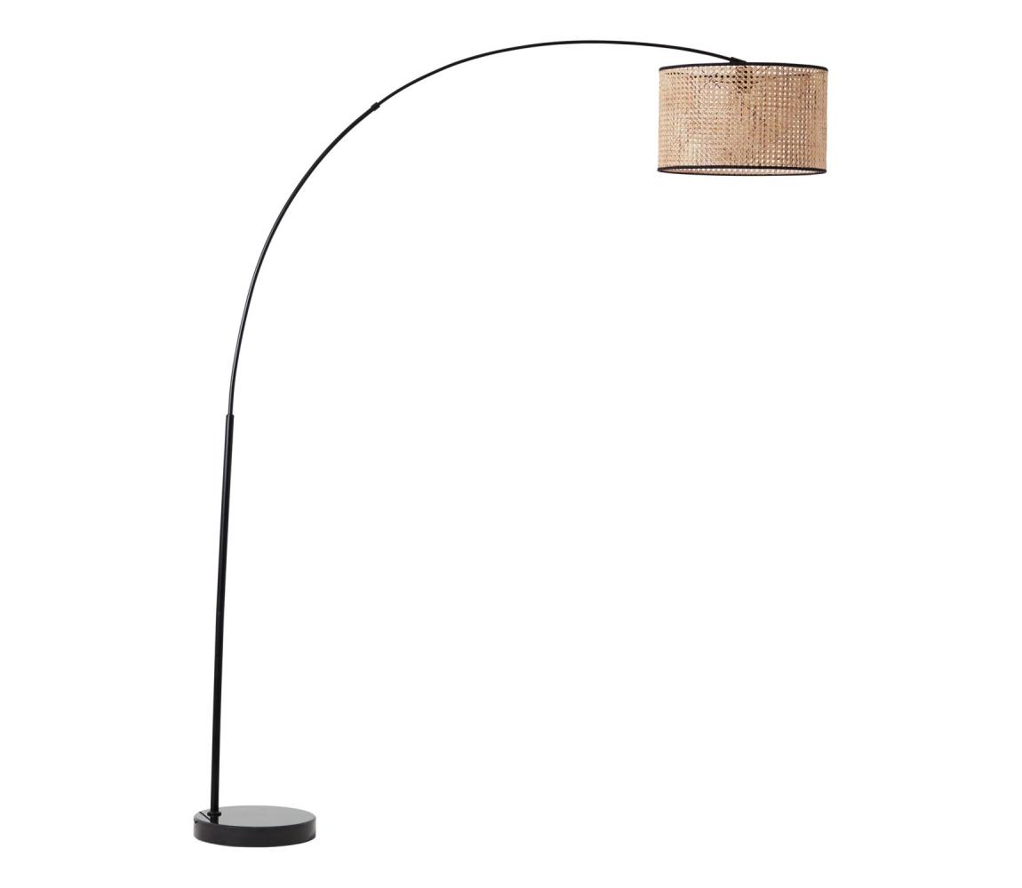 Brilliant - Stojací lampa WILEY 1xE27/60W/230V černá/béžová 93138/06