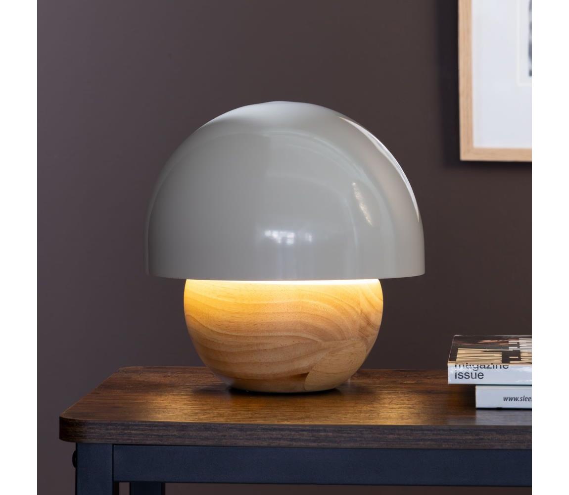 Brilliant - Stolní lampa NALAM 1xE14/40W/230V šedá/jasan 94701/70
