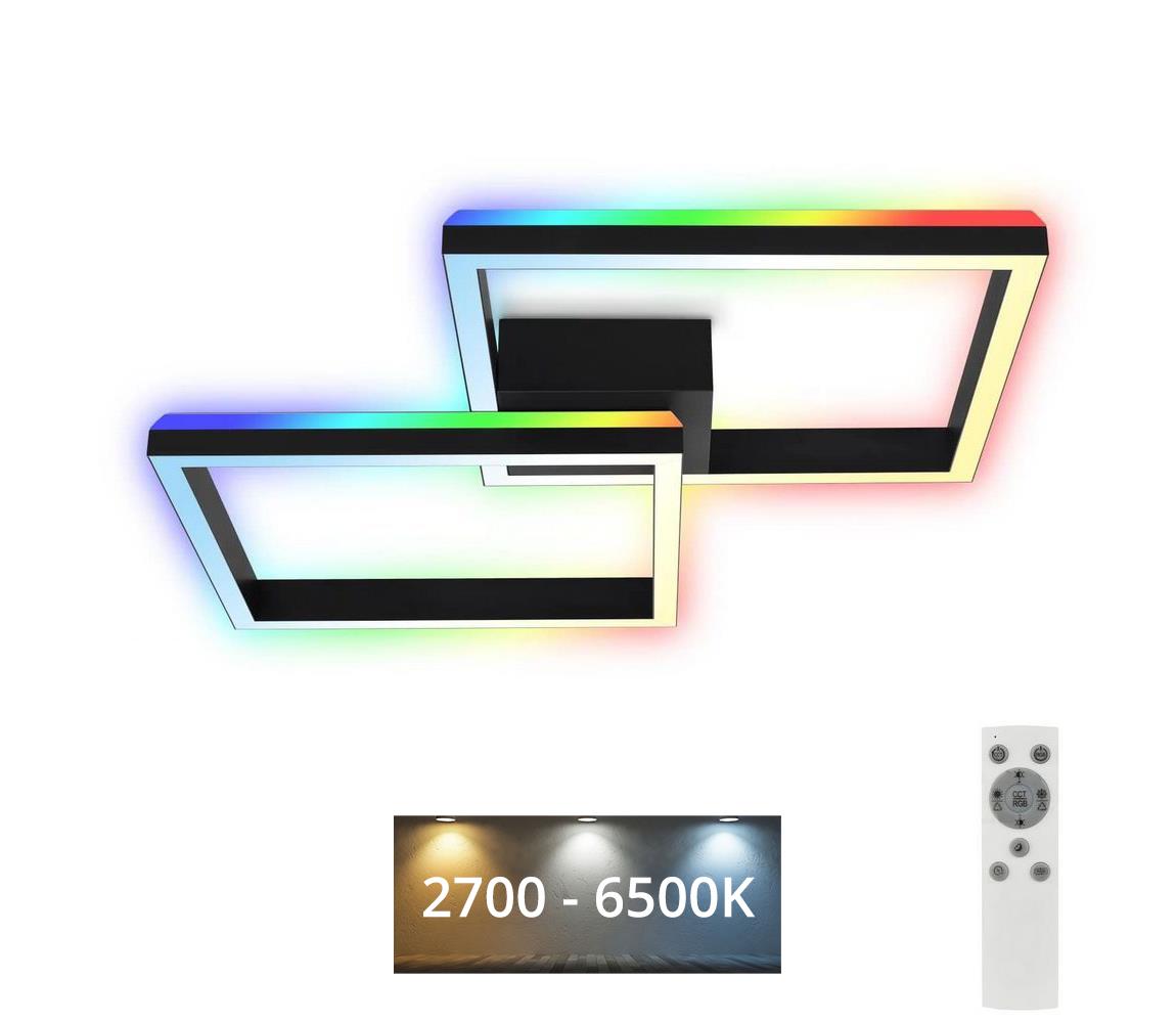 Brilo - LED RGBW Stmívatelný přisazený lustr FRAME 2xLED/17W/230V 2700-6500K+ DO 3753-015