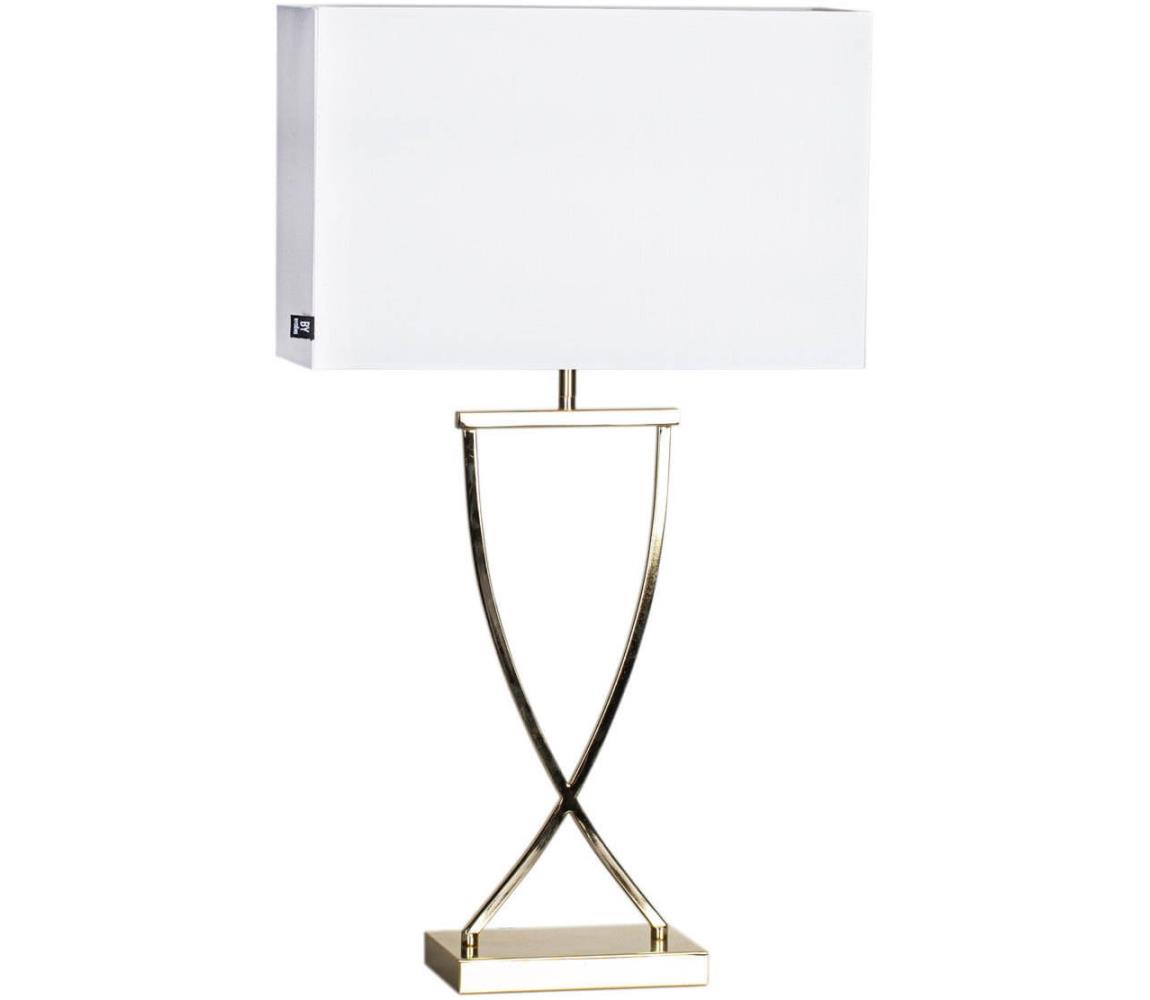 ByRydens 2829620-5000 - Stolní lampa OMEGA 1xE27/5W/230V bílá/mosaz 2829620-5000
