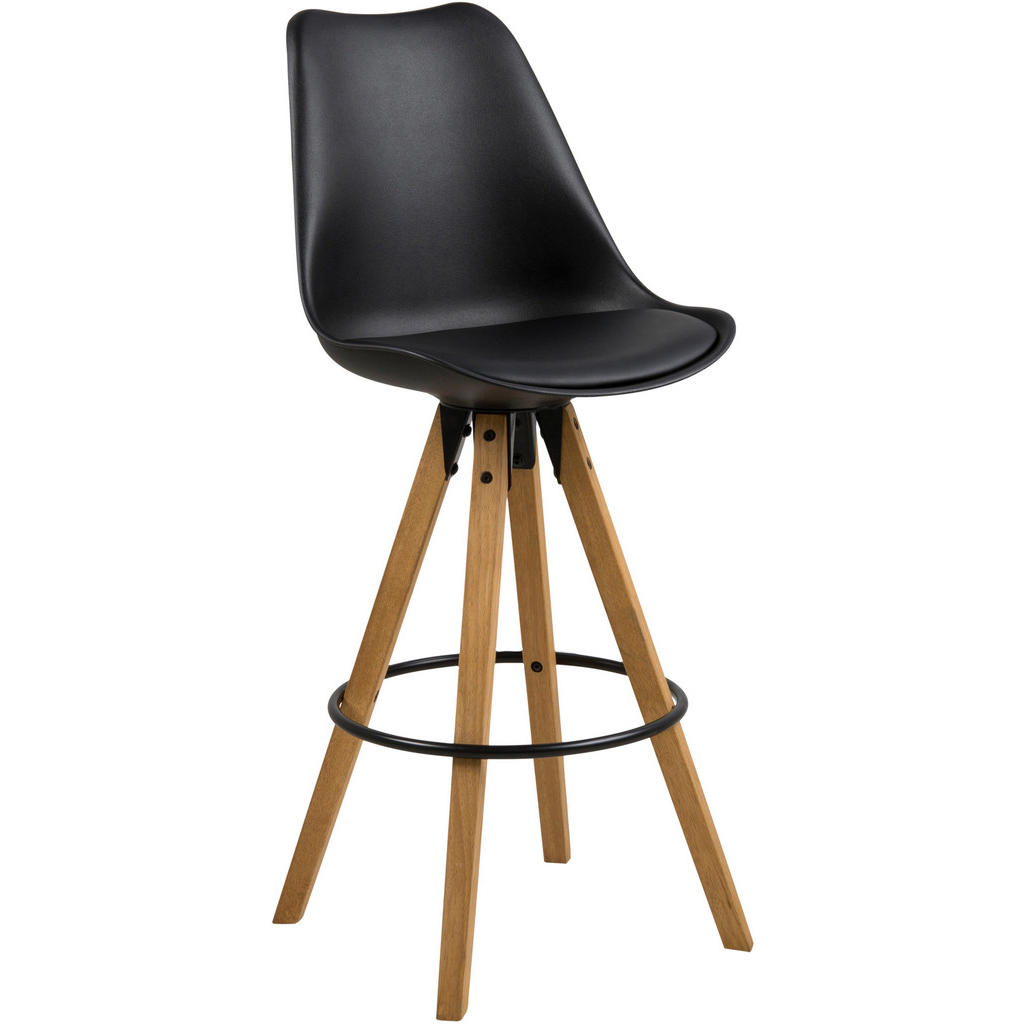 Carryhome BAROVÁ ŽIDLE, černá, barvy dubu